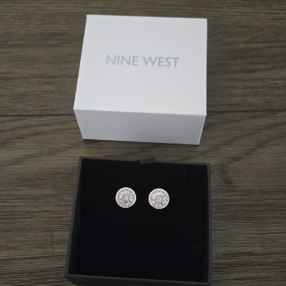 Nine West Sparkling Cubic Zirconia Pierced Earrings